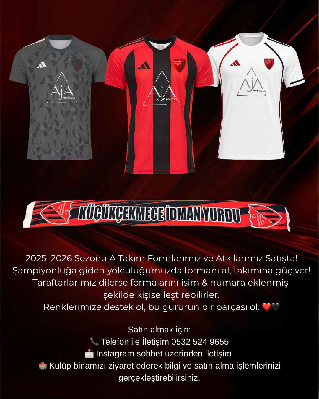 Renklerimize destek ol, bu gururun bir parçası ol. ❤️🖤